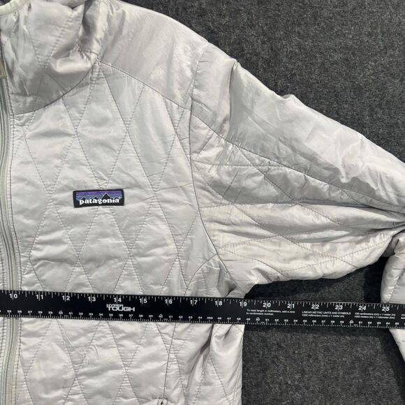 Patagonia Nano Puff Jacket Women's Medium Gray Hooded Primaloft Quilted - Picture 6 of 10